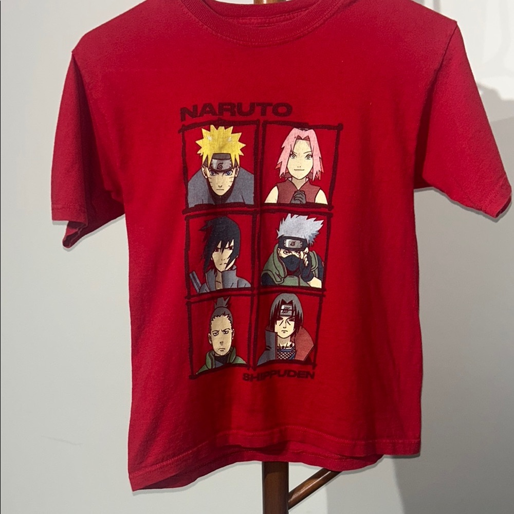 Naruto Kids Red Graphic T-Shirt